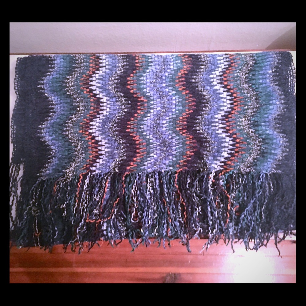 Missoni blue knot scarf made in Italy